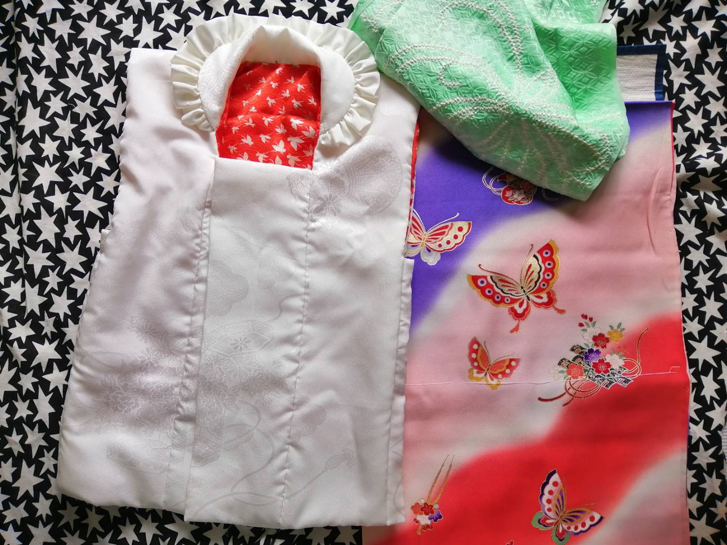 3歳七五三女の子】着物の手作りに挑戦中！被布が完成しました | 服